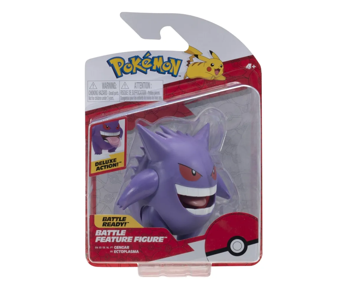 Ken Black Pokémon Gengar Battle Feature Figure - 11.5cm Gengar Battle Figure with Extending Tongue| Trading Cards & Collectibles