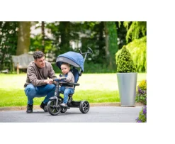 Ken Black Q Play RITO STAR Folding Trike Blue| Pedal & Foot To Floor Ride Ons