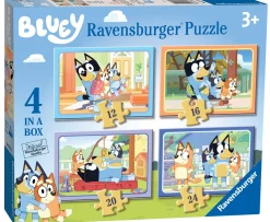 Ken Black Ravensburger Bluey 4 in a Box (12, 16, 20, 24 piece) Jigsaw Puzzles| Ravensburger|Puzzles