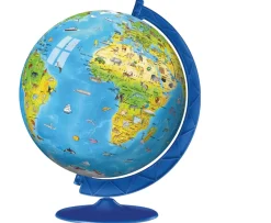 Ken Black Ravensburger Children's World Globe, 180 piece 3D Jigsaw Puzzle| Ravensburger|Puzzles
