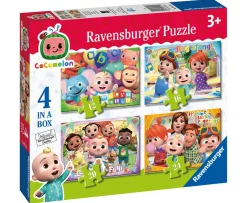 Ken Black Ravensburger Cocomelon 4 in a Box (12, 16, 20, 24 piece) Jigsaw Puzzles| Ravensburger|Puzzles