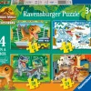 Ken Black Ravensburger Jurassic World Explorers 4 in a Box (12, 16, 20, 24 piece) Jigsaw Puzzles - Ready to ex| Ravensburger|Puzzles