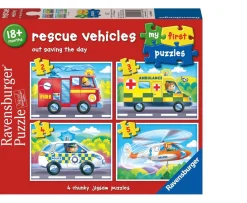 Ken Black Ravensburger My First Puzzle Rescue Vehicles Jigsaw Puzzles| Ravensburger|Puzzles