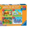 Ken Black Ravensburger My First Puzzles, Where do we Live? (6, 8, 10 & 12 piece) Jigsaw Puzzles| Ravensburger|Puzzles