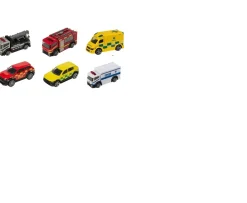 Ken Black Revz Emergency 6 Pack of Die Cast Vehicles| Action Figures & Playsets