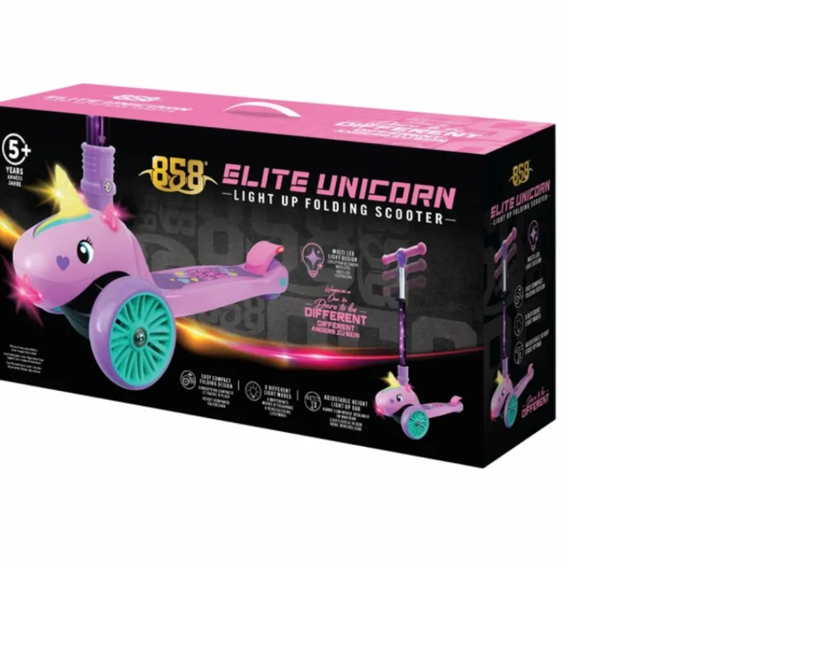 Ken Black Ride 858 Unicorn Light Up Scooter| Scooters