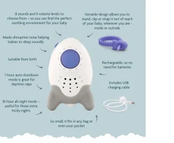 Ken Black Rockit Woosh Portable Baby Sound Machine| Baby Play