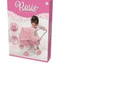 Ken Black Rosie Doll Pram in Pink Spot Print| Dolls & Dollhouses