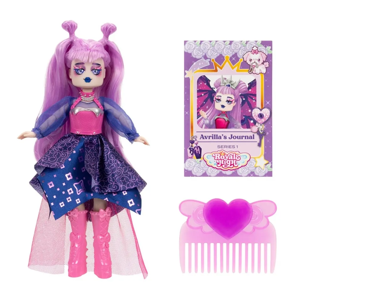 Ken Black Royale High 9” Fashion Doll - Avrilla the Dark Fairy, Wave 1, Series 1 - Fairy Journal, Comb, and Vi| Dolls & Dollhouses