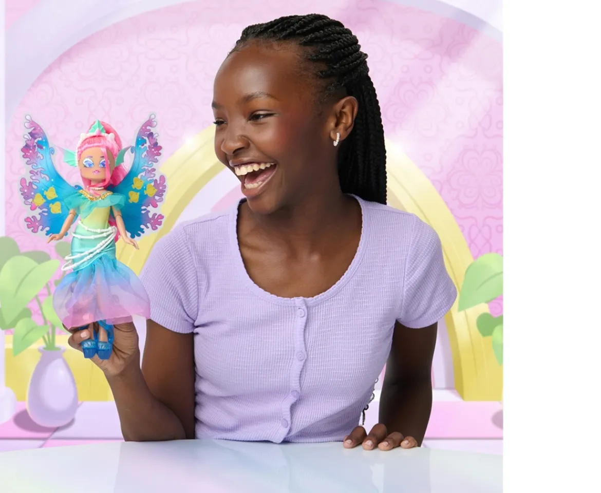 Ken Black Royale High 9” Fashion Doll - Mermia the Water Fairy, Wave 1, Series 1 - Fairy Journal, Comb, and Vi| Dolls & Dollhouses