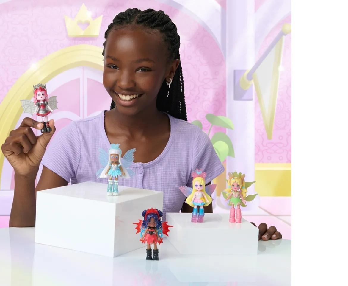 Ken Black Royale High 3” Fashion Dolls Assortment - 1 Figure with 9 Fashion Accessories - Virtual Item Code In| Dolls & Dollhouses