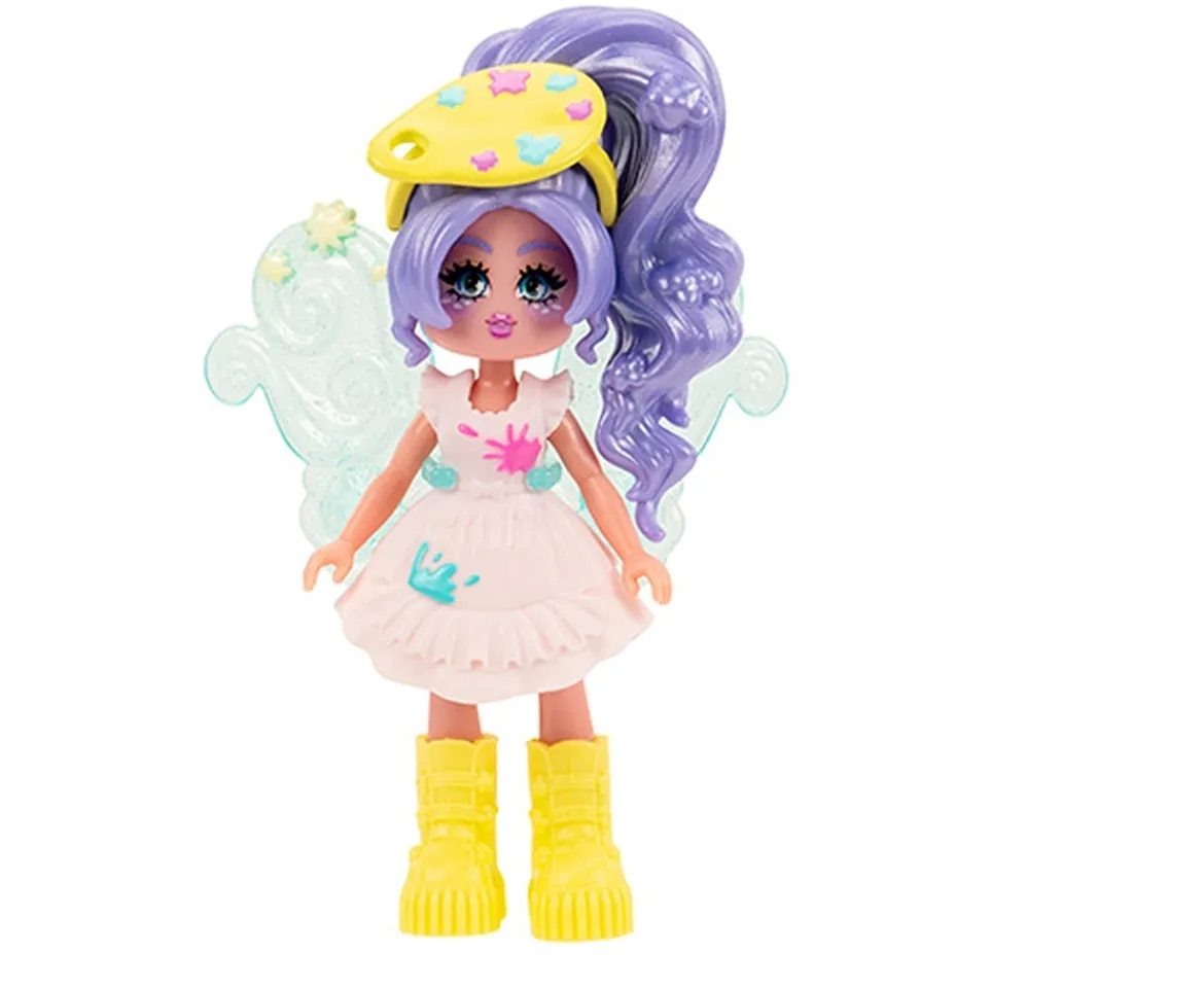 Ken Black Royale High 3” School Spirit Fashion Pack: Art - Light Series 1 - 1 Figure with 15 Accessories - Win| Dolls & Dollhouses