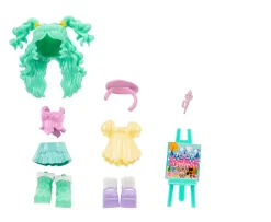 Ken Black Royale High 3” School Spirit Fashion Pack: Art - Light Series 1 - 1 Figure with 15 Accessories - Win| Dolls & Dollhouses