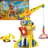 Ken Black Rubble and Crew Bark Yard Crane Tower Playset with Rubble Action Figure| Preschool & Electronic Learning