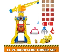 Ken Black Rubble and Crew Bark Yard Crane Tower Playset with Rubble Action Figure| Preschool & Electronic Learning