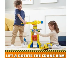 Ken Black Rubble and Crew Bark Yard Crane Tower Playset with Rubble Action Figure| Preschool & Electronic Learning