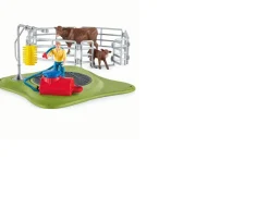 Ken Black Schleich Farm World Happy Cow Wash 42529| Farm Model Vehicles & Playsets|Action Figures & Playsets