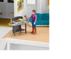 Ken Black Schleich Horse Club Transporter Set with 3 Horses & 3 Figures| Farm Model Vehicles & Playsets