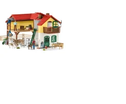 Ken Black Schleich Large Farmhouse with Stable and Animals 4| Action Figures & Playsets|Farm Model Vehicles & Playsets