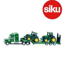 Ken Black Siku 1:87 John Deere Low Loader with 2 JD 6820 Tractors| Farm Model Vehicles & Playsets