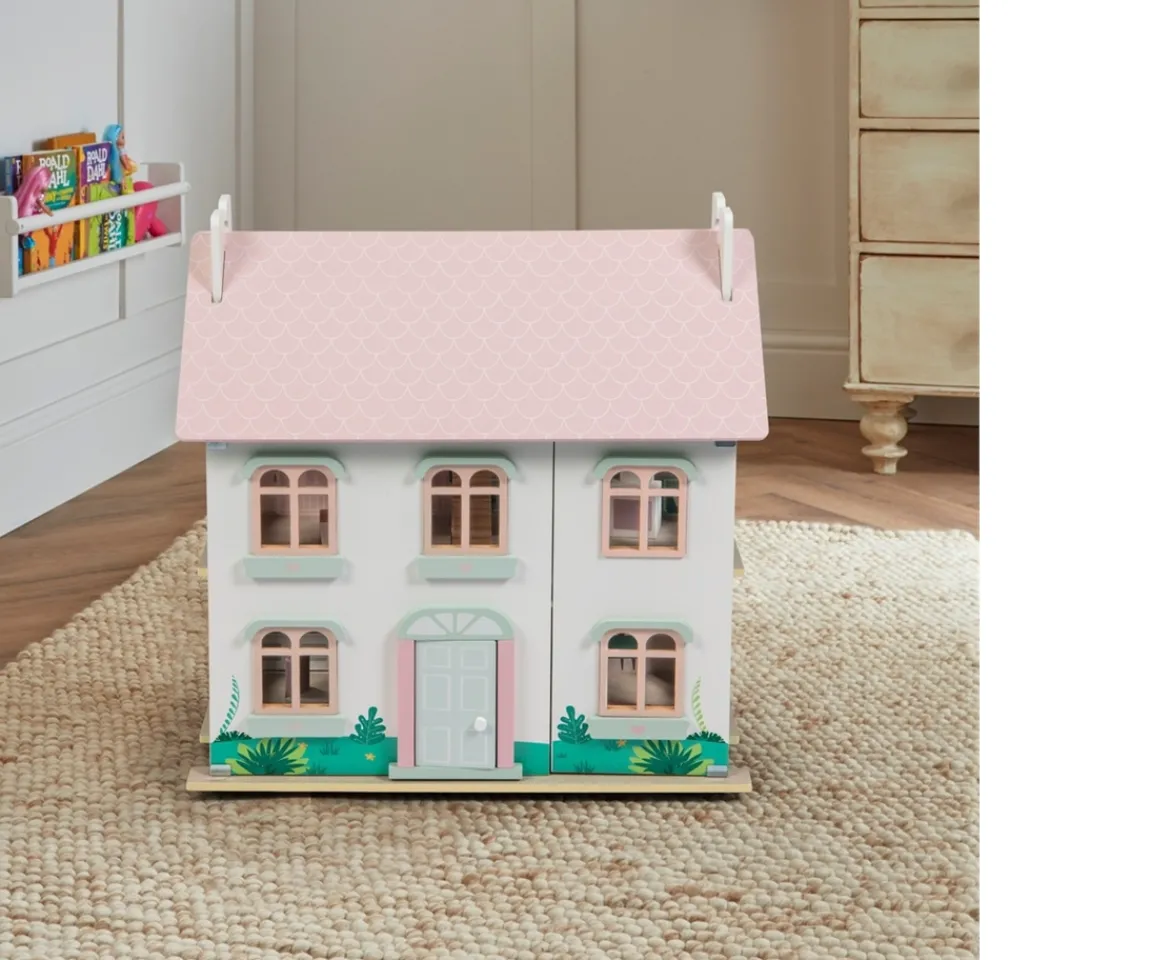 Ken Black Sofie's Wooden Doll House with Furniture| Wooden Toys|Dolls & Dollhouses