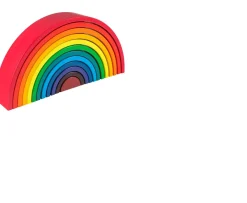 Ken Black Squirrel Play 12 Piece Wooden Rainbow Stacker| Wooden Toys|Preschool & Electronic Learning