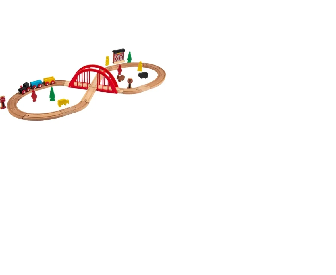 Ken Black Squirrel Play 35 Piece Wooden Train Set| Wooden Toys|Preschool & Electronic Learning
