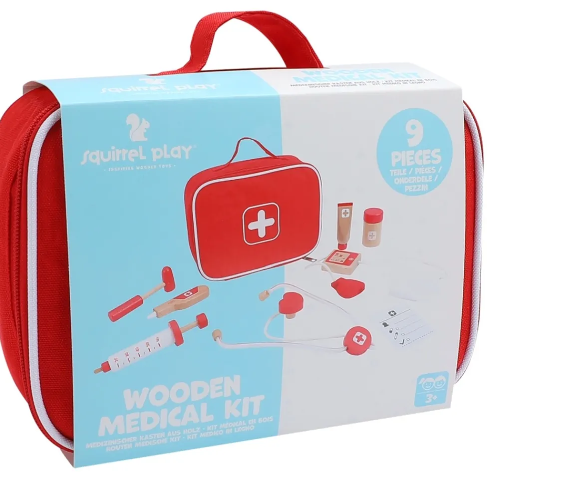 Ken Black Squirrel Play Medical Kit| Imaginative Play|Wooden Toys