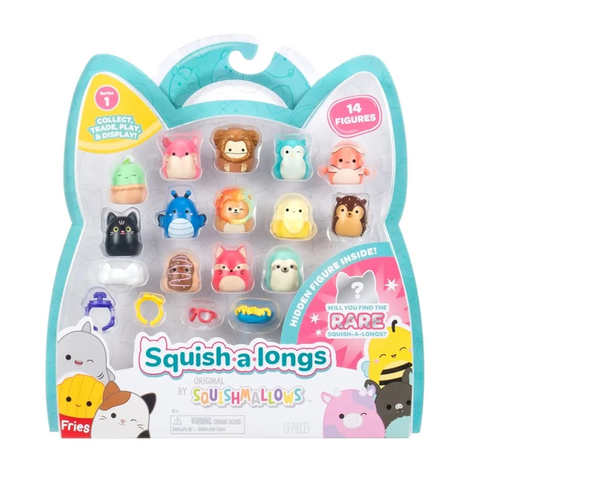 Ken Black Squish-a-longs by Original Squishmallows 14 Pack - Series 1 - (14) 1” Mini-Squish with 4 Accessories| Soft Toys