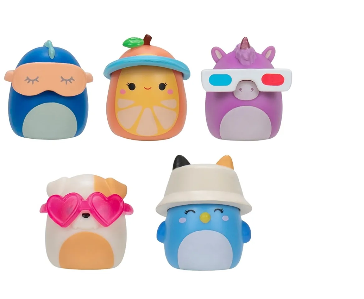 Ken Black Squish-a-longs by Original Squishmallows 25 Pack - Series 1 - (25) 1” Mini-Squish with 5 Accessories| Soft Toys