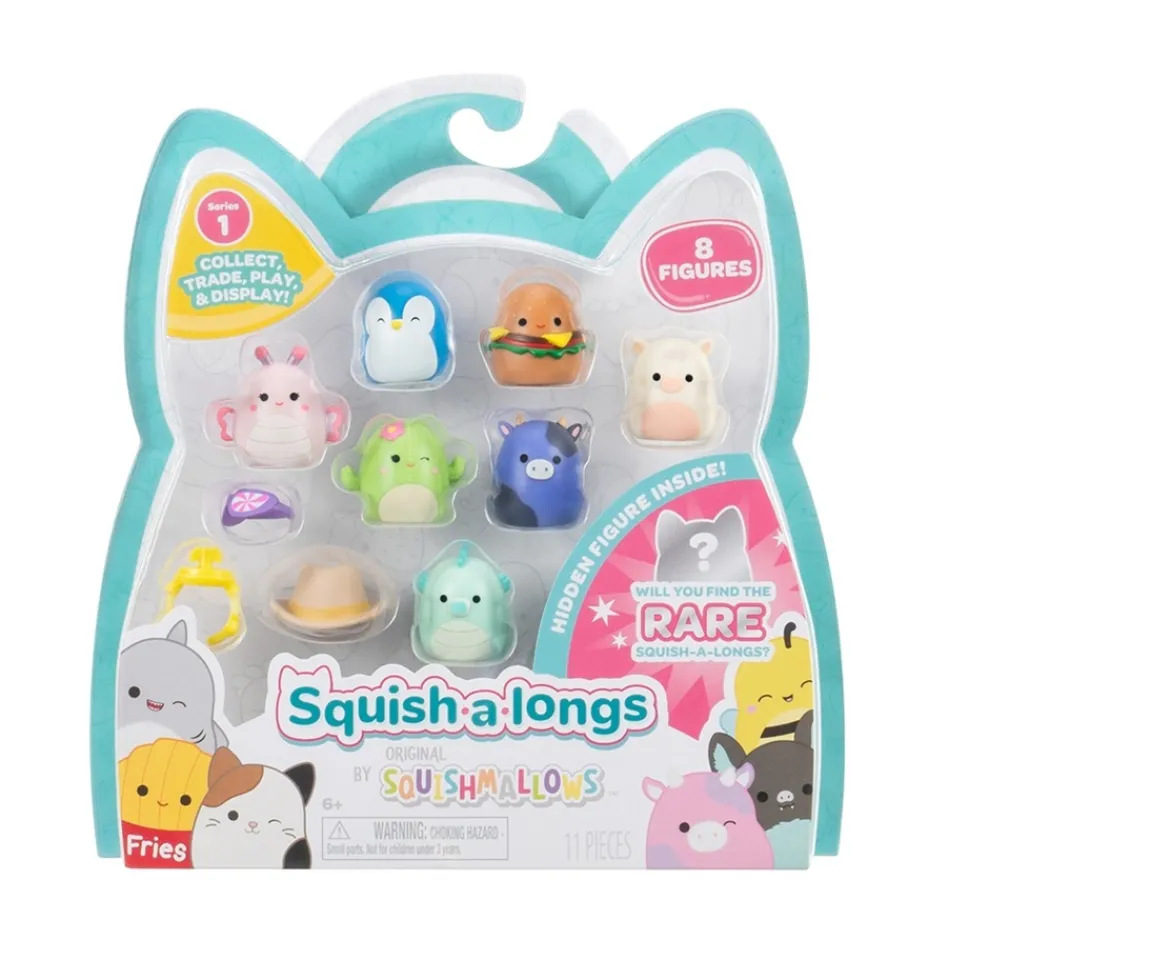 Ken Black Squish-a-longs by Original Squishmallows 8 Pack - Series 1, Style 1 - (8) 1” Mini-Squish with 2 Acce| Soft Toys