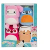 Ken Black Squishmallows Original Micromallows 4-Pack – Brina Bigfoot, Chanel Cinnamon Roll, Lucia Lemur, Tenis| Soft Toys