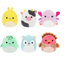 Ken Black Squishmallows Original Micromallows 6-Pack – Cailey Crab, Cole Turtle, Connor Cow, Gavi Turkey, Hasa| Soft Toys