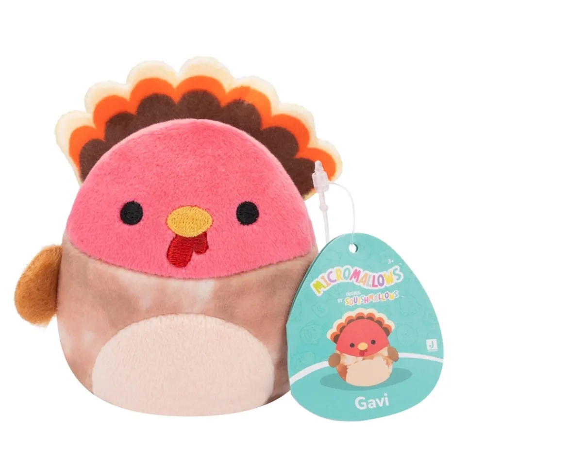 Ken Black Squishmallows Original Micromallows 6-Pack – Cailey Crab, Cole Turtle, Connor Cow, Gavi Turkey, Hasa| Soft Toys