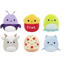 Ken Black Squishmallows Original Micromallows 6-Pack – Axel Beetle, Lune Loch Ness Monster, Malcolm Mushroom,| Soft Toys