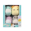 Ken Black Squishmallows Original Micromallows 4-Pack  Irina Axolotl, Tabitha Cat, Tex Taco, Gordon Shark| Soft Toys