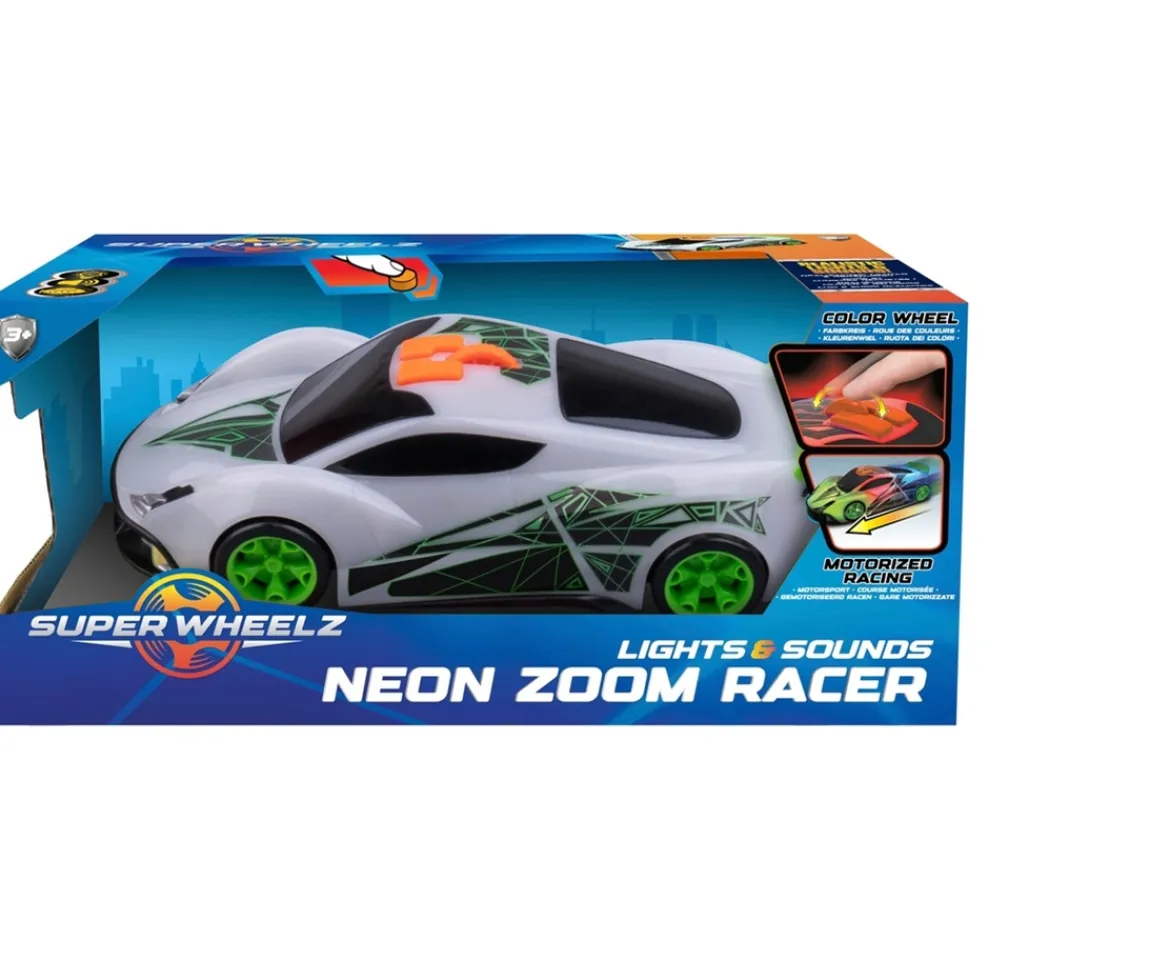 Ken Black Super Wheelz Neon Zoom Racer Car with Lights and Sounds| Building & Vehicle Toys
