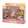 Ken Black Sylvanian Families Baby's Toy Box -Snow Rabbit & Panda Babies-| Dolls & Dollhouses