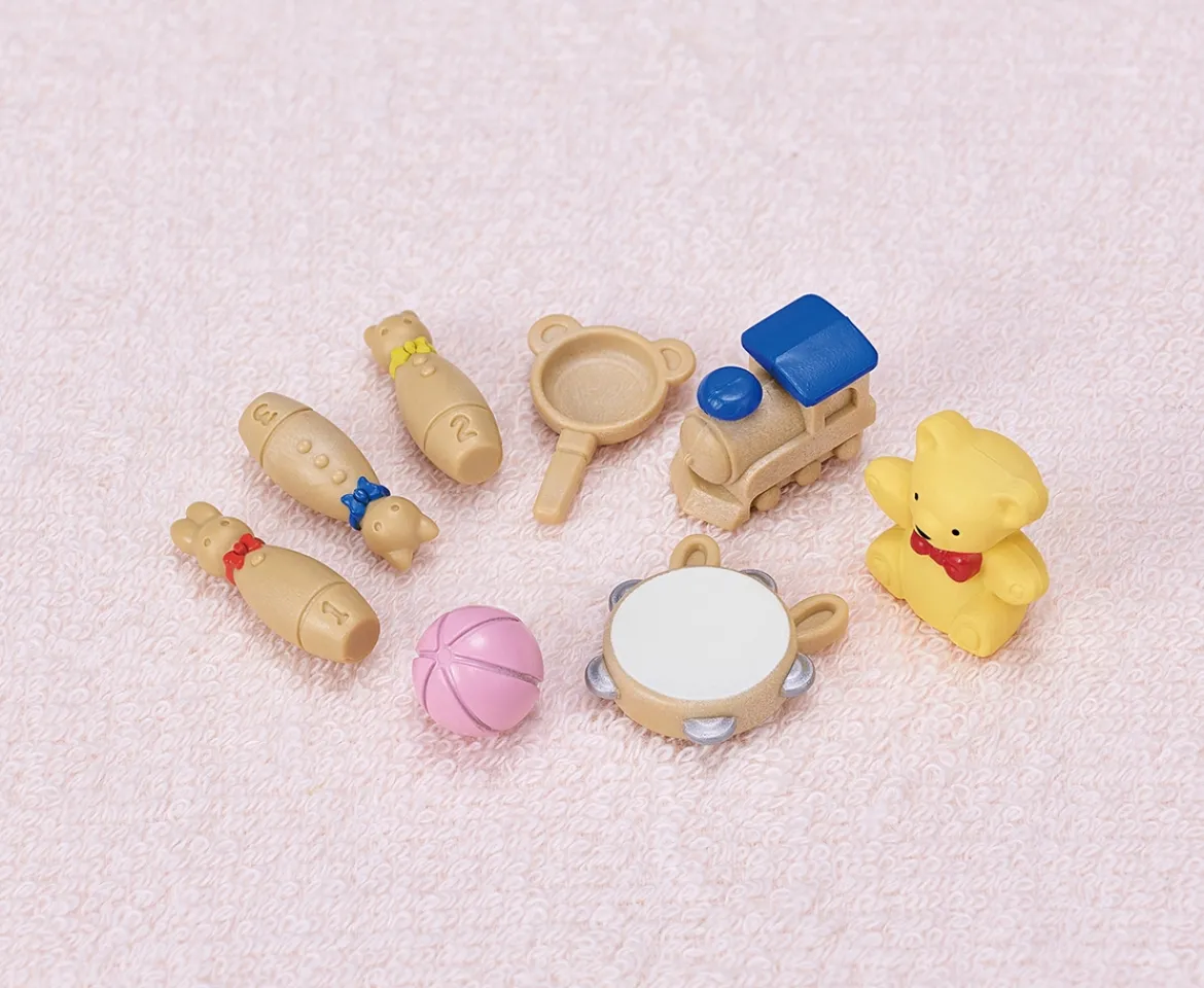 Ken Black Sylvanian Families Baby's Toy Box -Snow Rabbit & Panda Babies-| Dolls & Dollhouses