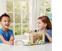 Ken Black Sylvanian Families Rainbow Fun Nursery Bus Playset| Dolls & Dollhouses