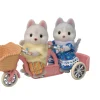 Ken Black Sylvanian Families Tandem Cycling Set with Husky Brother and Sister| Dolls & Dollhouses