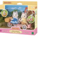 Ken Black Sylvanian Families Tandem Cycling Set with Husky Brother and Sister| Dolls & Dollhouses