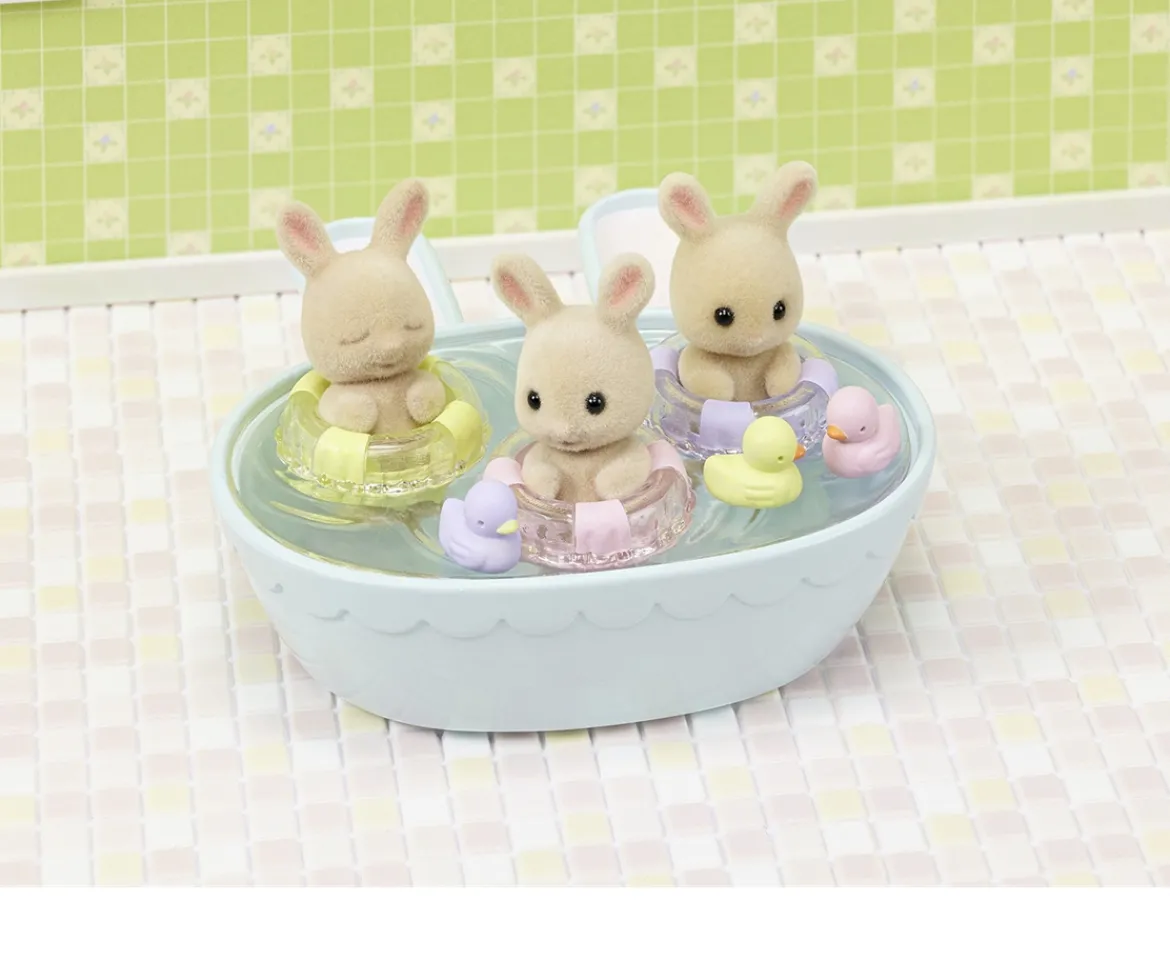 Ken Black Sylvanian Families Triplets Baby Bathtime Set| Dolls & Dollhouses
