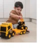 Ken Black Teamsterz JCB Mega Transporter With Excavator| Action Figures & Playsets