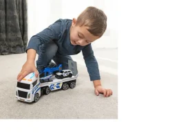 Ken Black Teamsterz Small Light and Sound Police Heli Transporter| Action Figures & Playsets