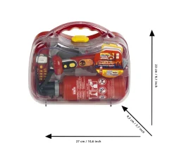 Ken Black Theo Klein 8984 7-piece Fire Brigade suitcase I Fire extinguisher including spray function, crowbar,| Building & Vehicle Toys