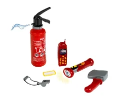 Ken Black Theo Klein 8984 7-piece Fire Brigade suitcase I Fire extinguisher including spray function, crowbar,| Building & Vehicle Toys