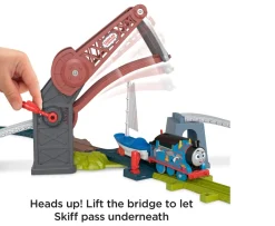 Ken Black Thomas & Friends Bridge Lift Thomas & Skiff Track Playset| Preschool & Electronic Learning
