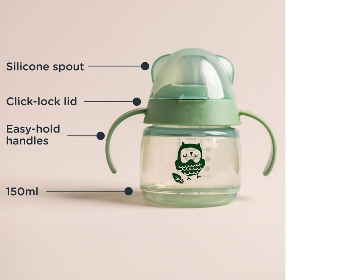Ken Black Tommee Tippee 150ml 3months+ Transition Cup Assortment| Highchairs|Feeding & Soothers