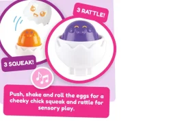 Ken Black TOMY Toomies Hide and Squeak Eggs| Preschool & Electronic Learning